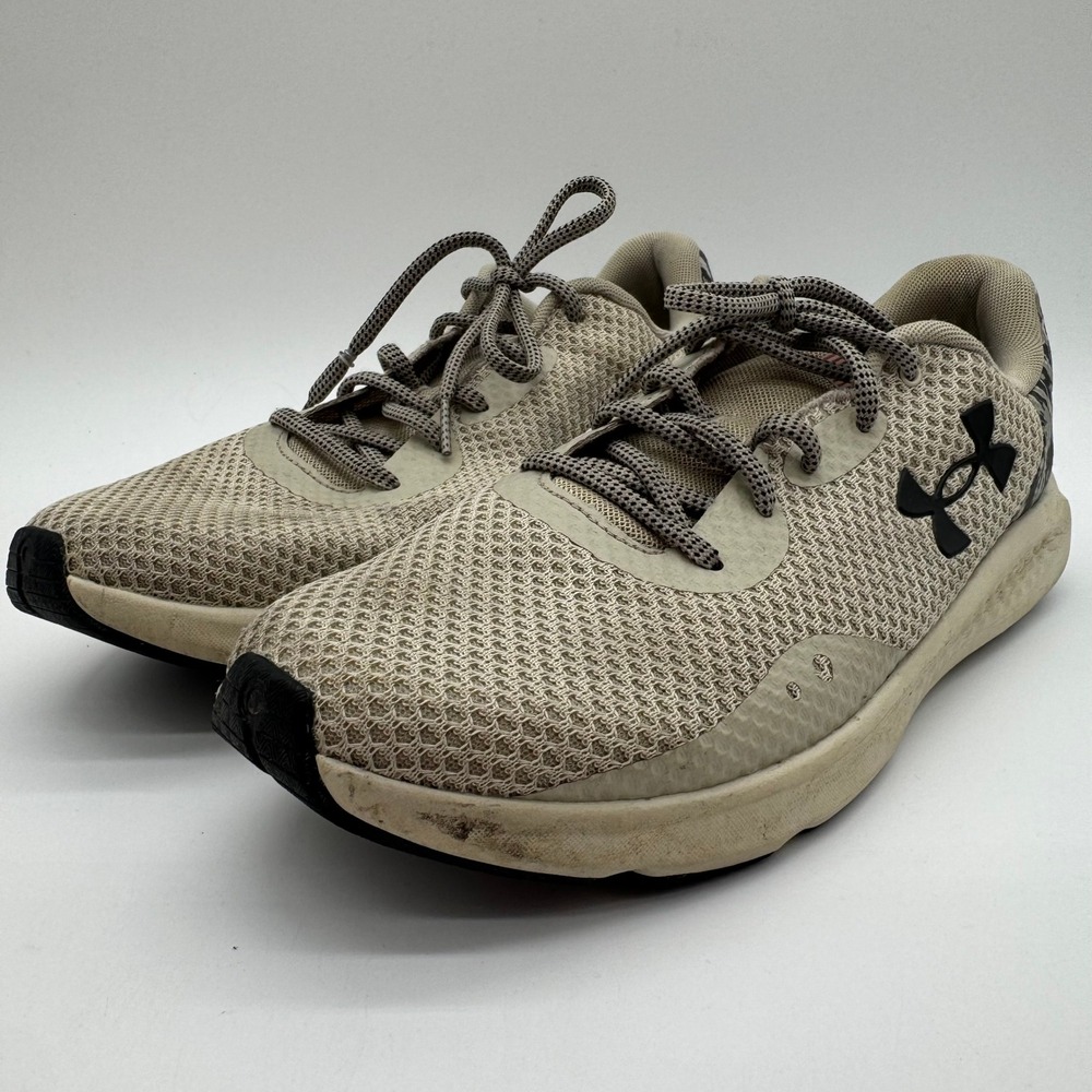 Under Armour Charged Assert Running Shoes Beige Tan Men's Size 12 Athletic Shoes